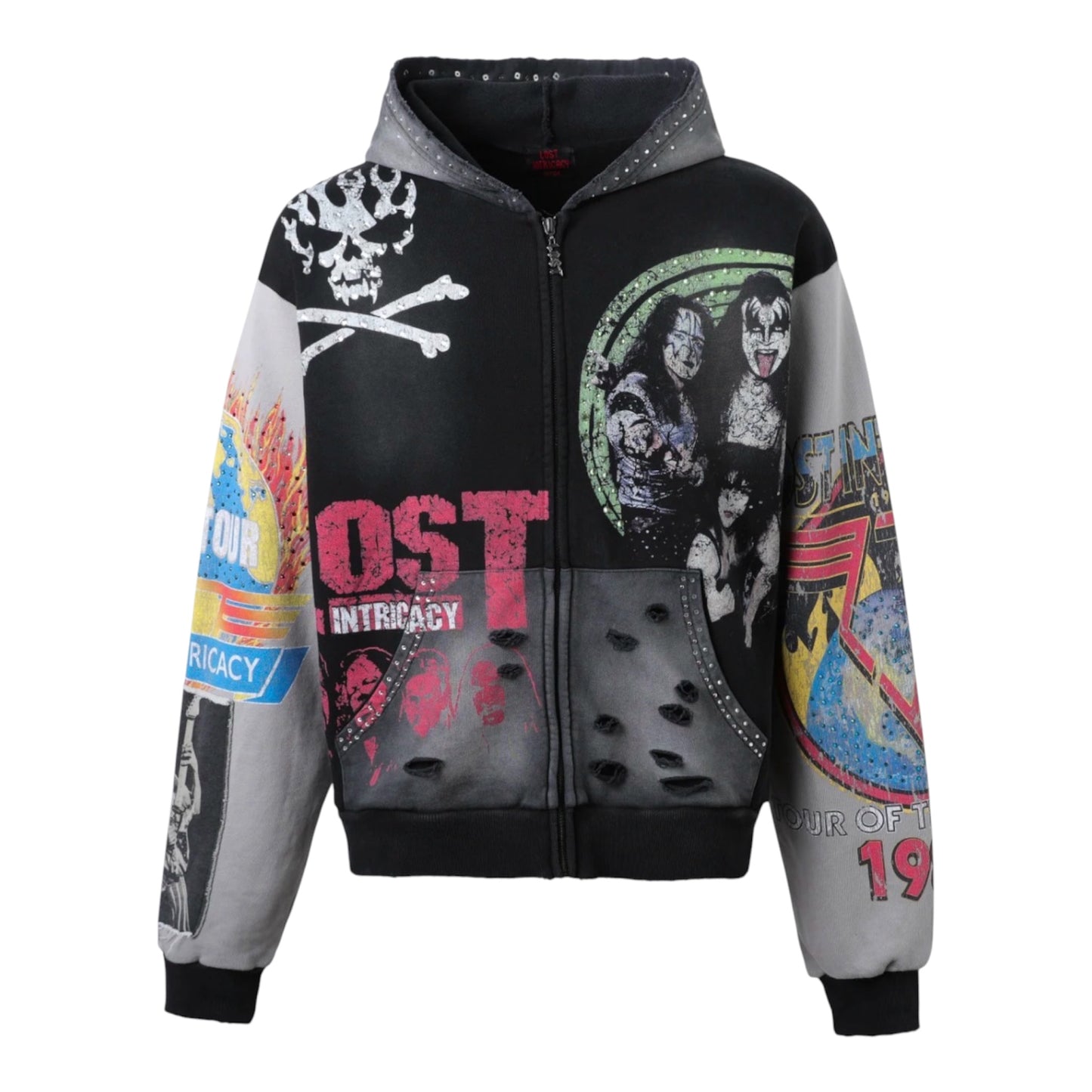 Hoodie Zip Up Lost Intricacy America 2