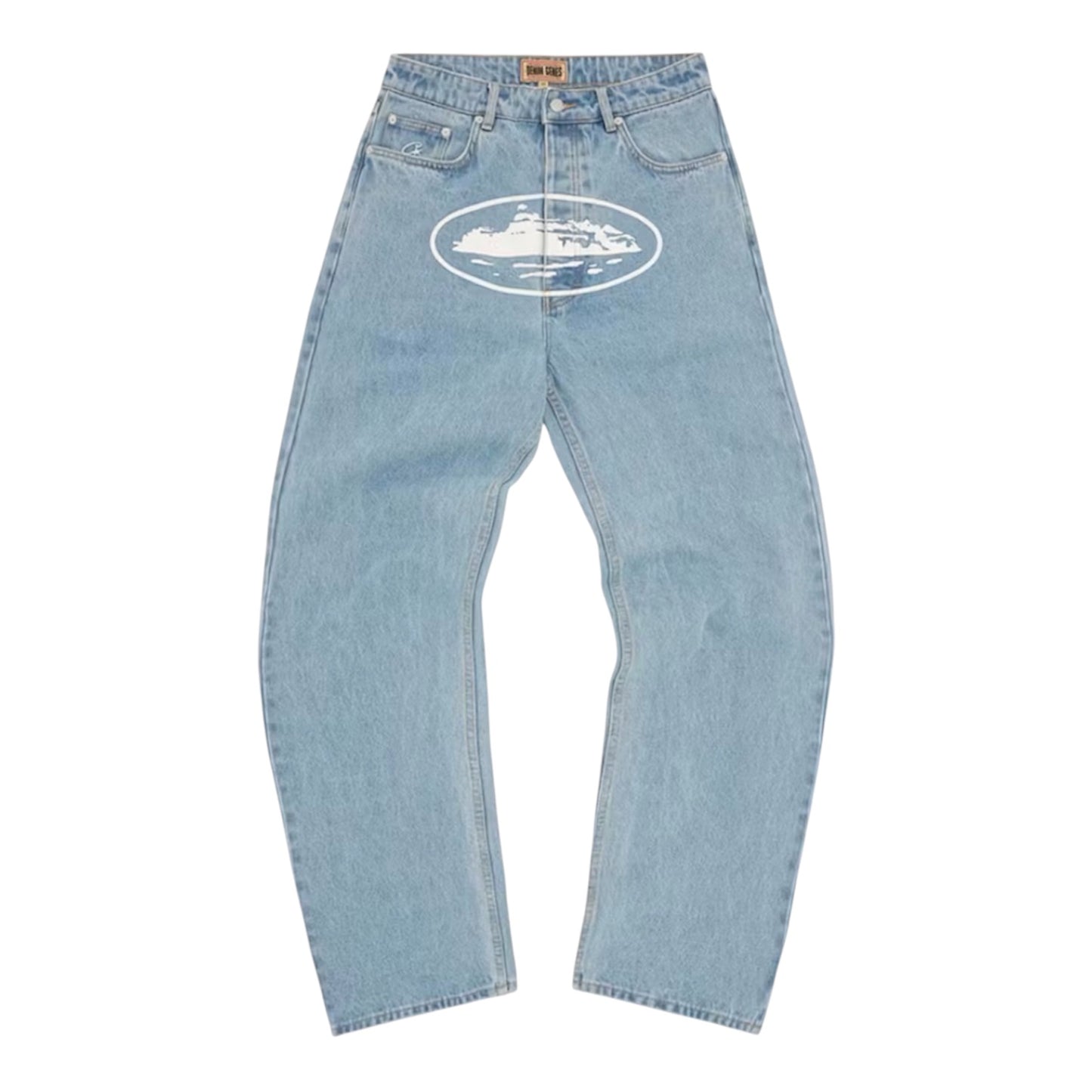 Jeans Baggy Corteiz Alcatraz Washed Blue