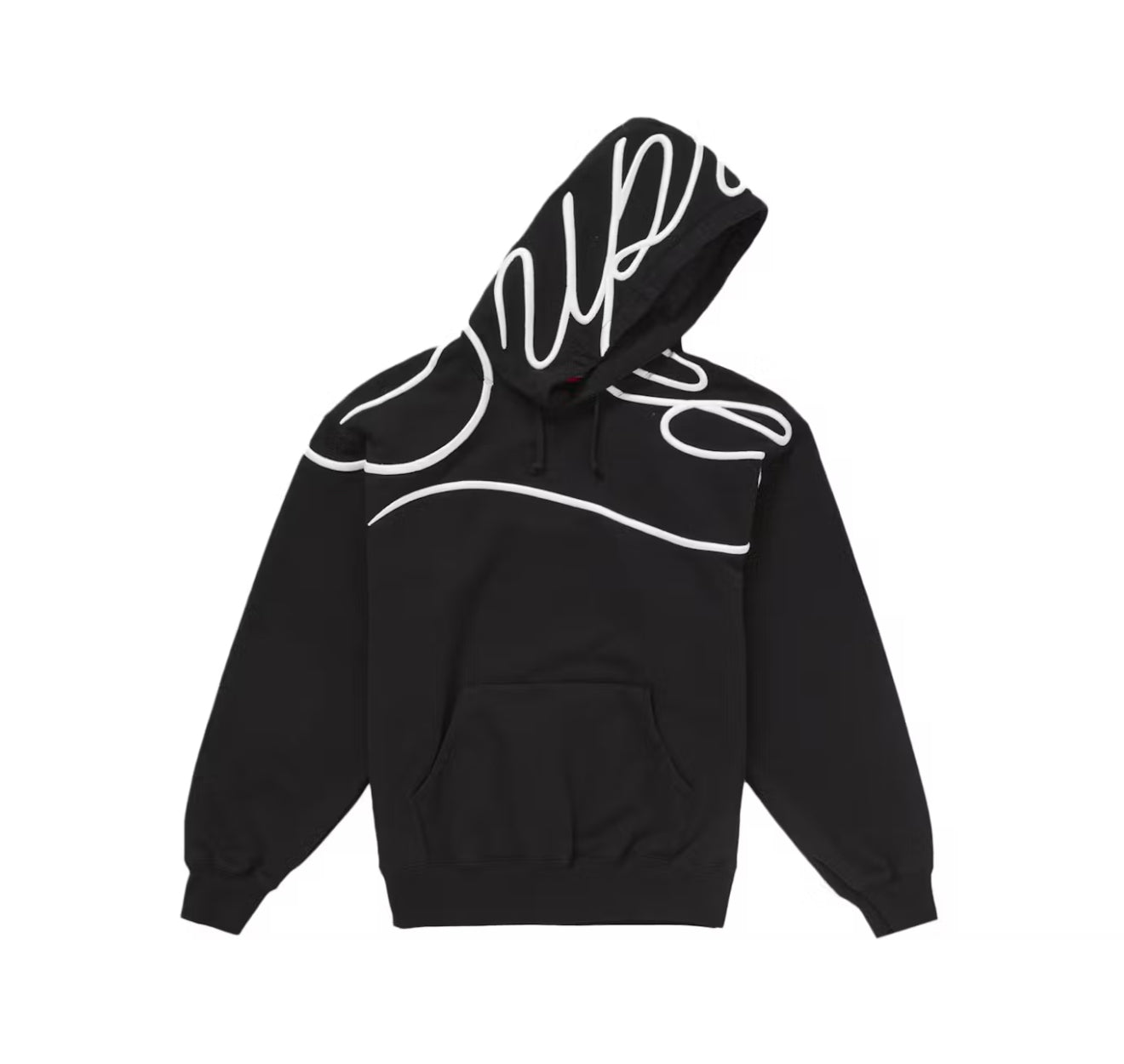Supreme Shoulder Script Hooded Sweatshirt Black