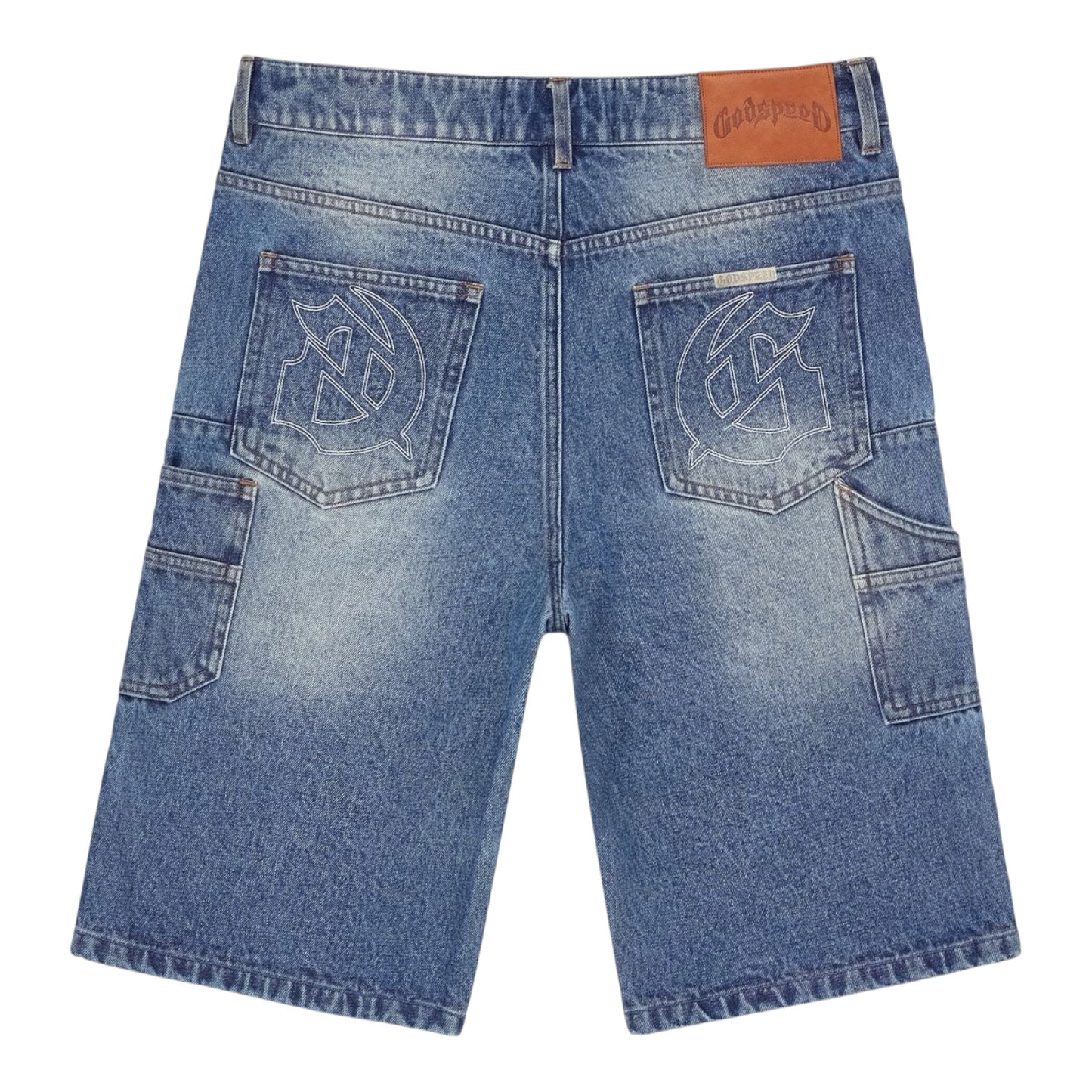Denim Shorts GDSP Twin Panel Blue