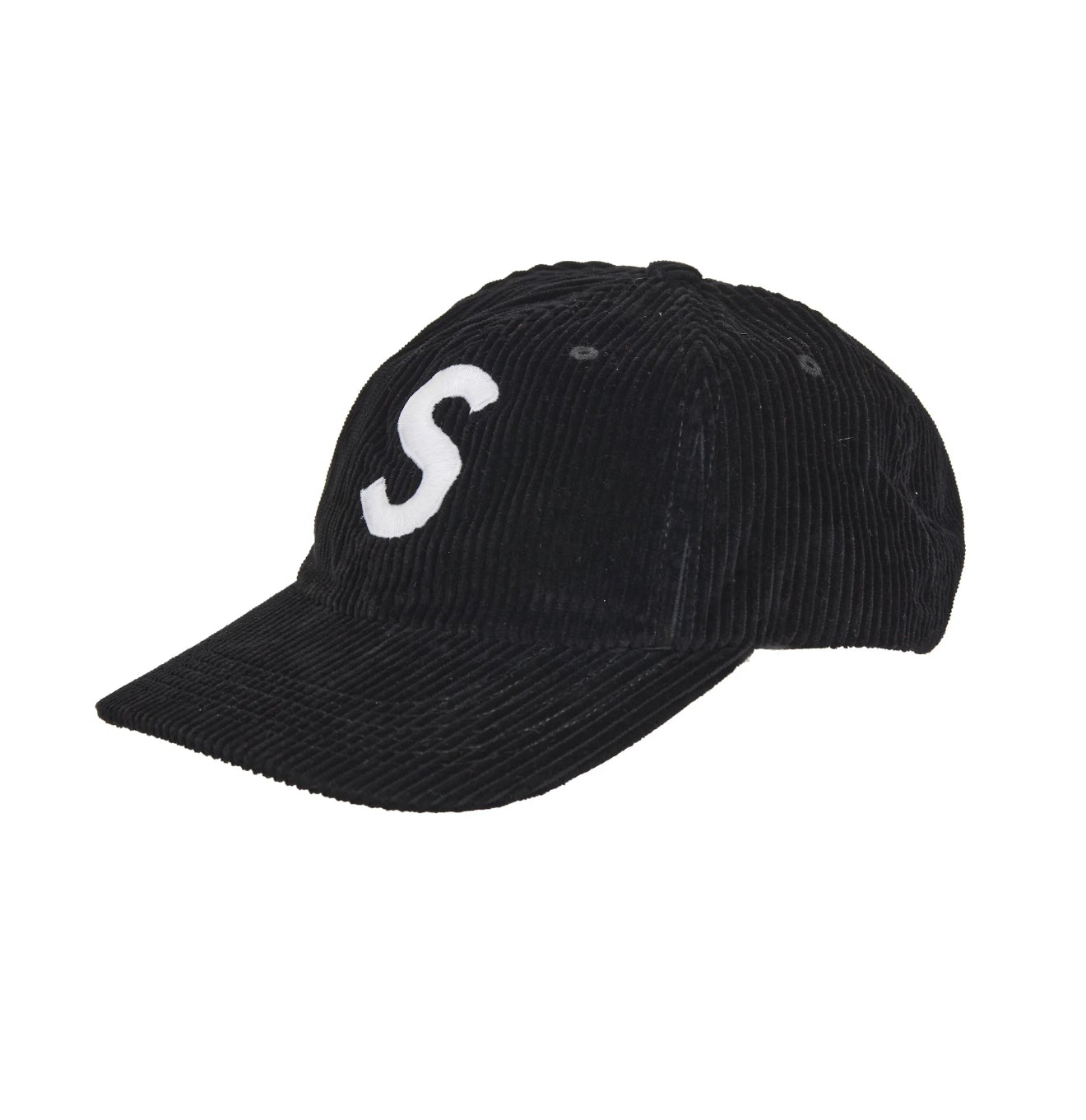 Supreme Corduroy S Logo 6-Panel Black (FW24)
