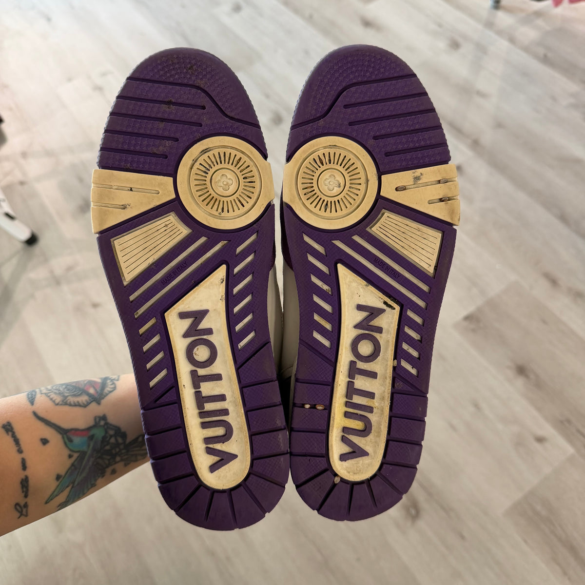 Louis Vuitton LV Trainer Monogram Strap White Purple (USADA) — 3