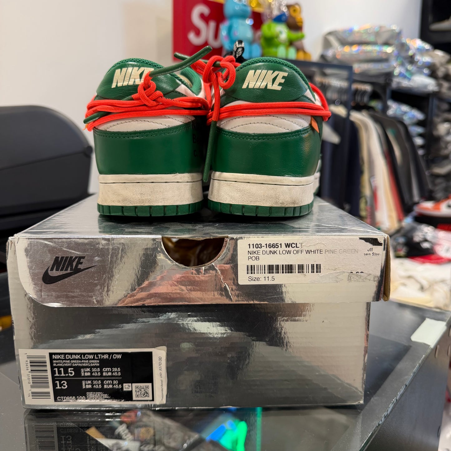 Nike Dunk Low Off-White Pine Green (USADA)