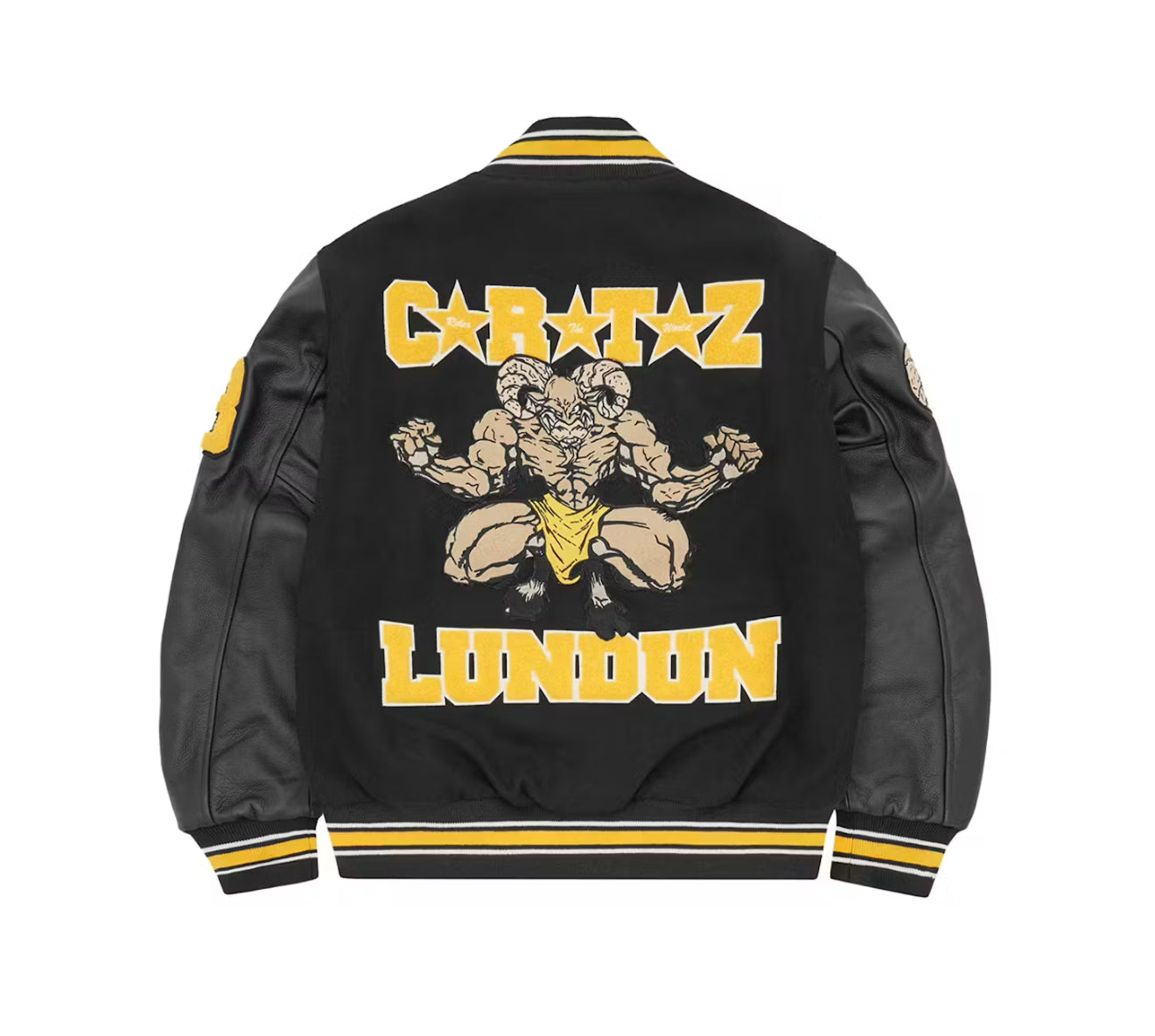 Corteiz CRTZ Goat Varsity Jacket Black