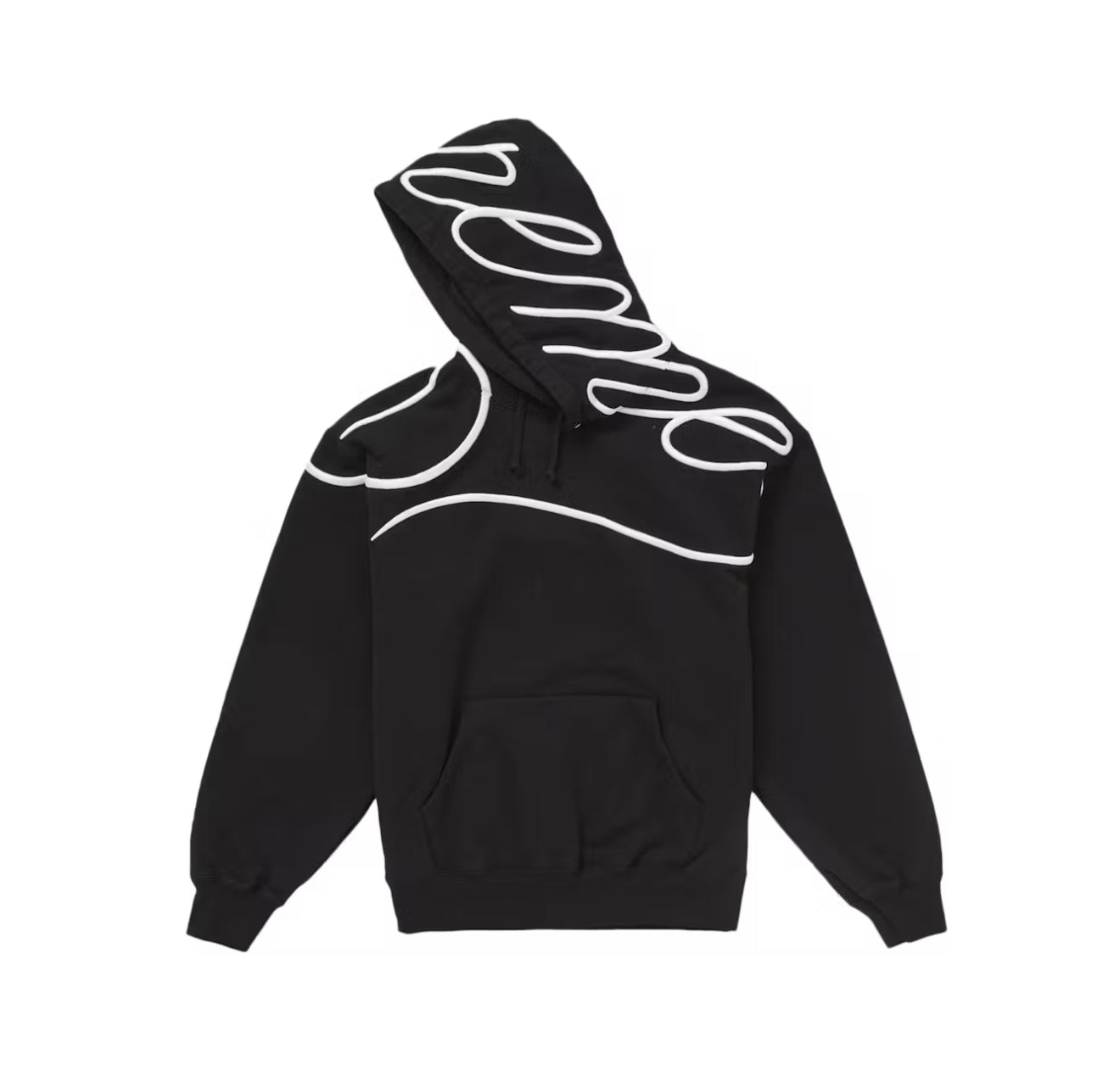 Supreme Shoulder Script Hooded Sweatshirt Black