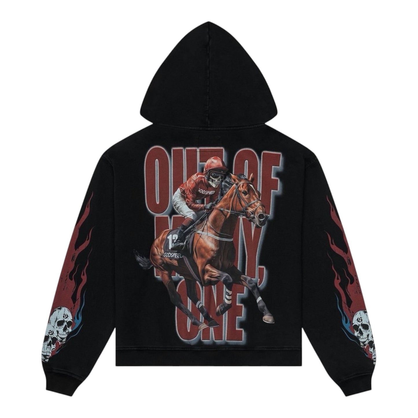 Hoodie Godspeed Thoroughbred Black Wash