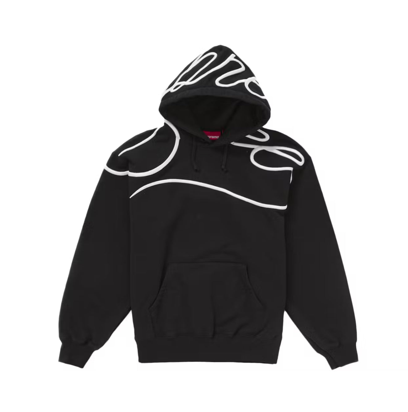 Supreme Shoulder Script Hooded Sweatshirt Black