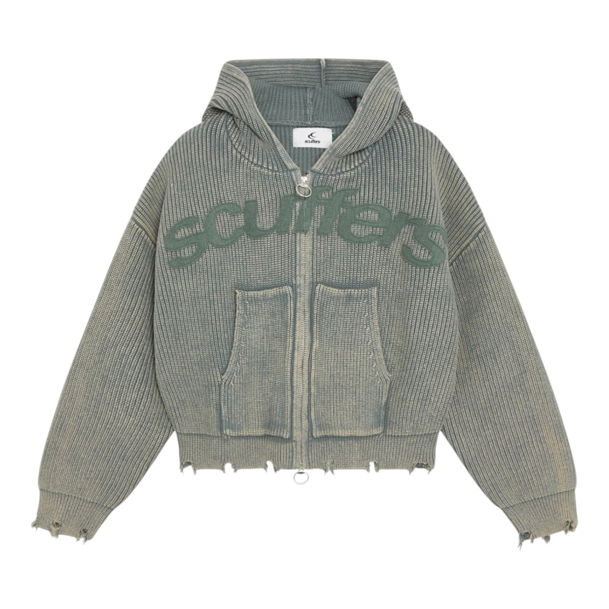 Scuffers Buzz Dusty Green Knit Zipper