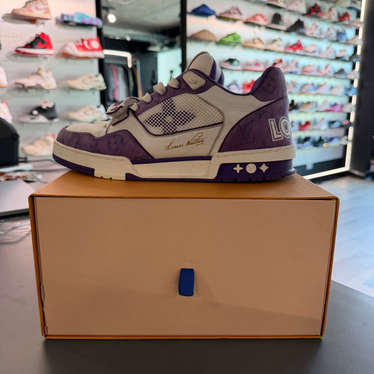 Louis Vuitton LV Trainer Monogram Strap White Purple (USADA) — 5