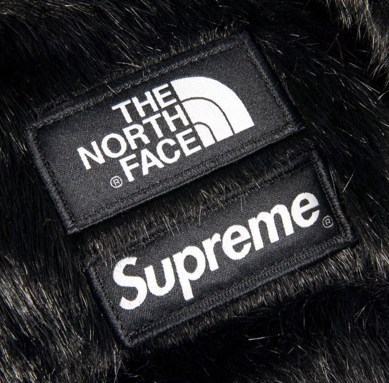 Supreme x TNF Faux Fur Waist Bag Black
