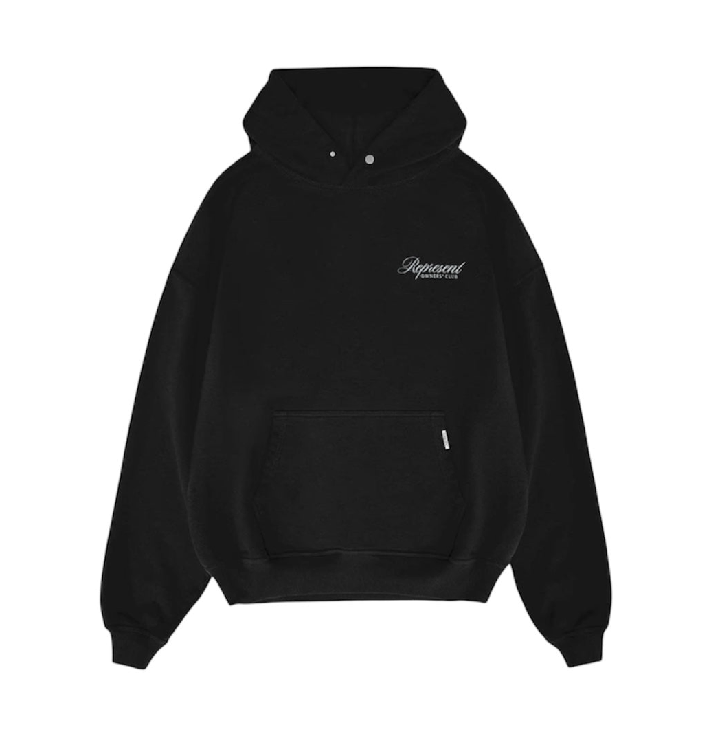 Represent Owners Club Script Hoodie Black