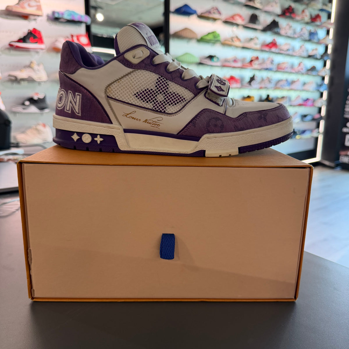 Louis Vuitton LV Trainer Monogram Strap White Purple (USADA) — 4