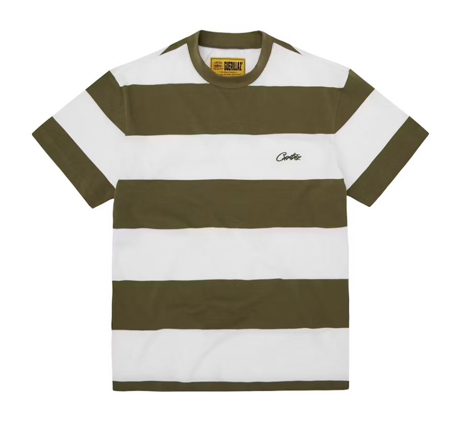 Corteiz Striped Tee Taupe
