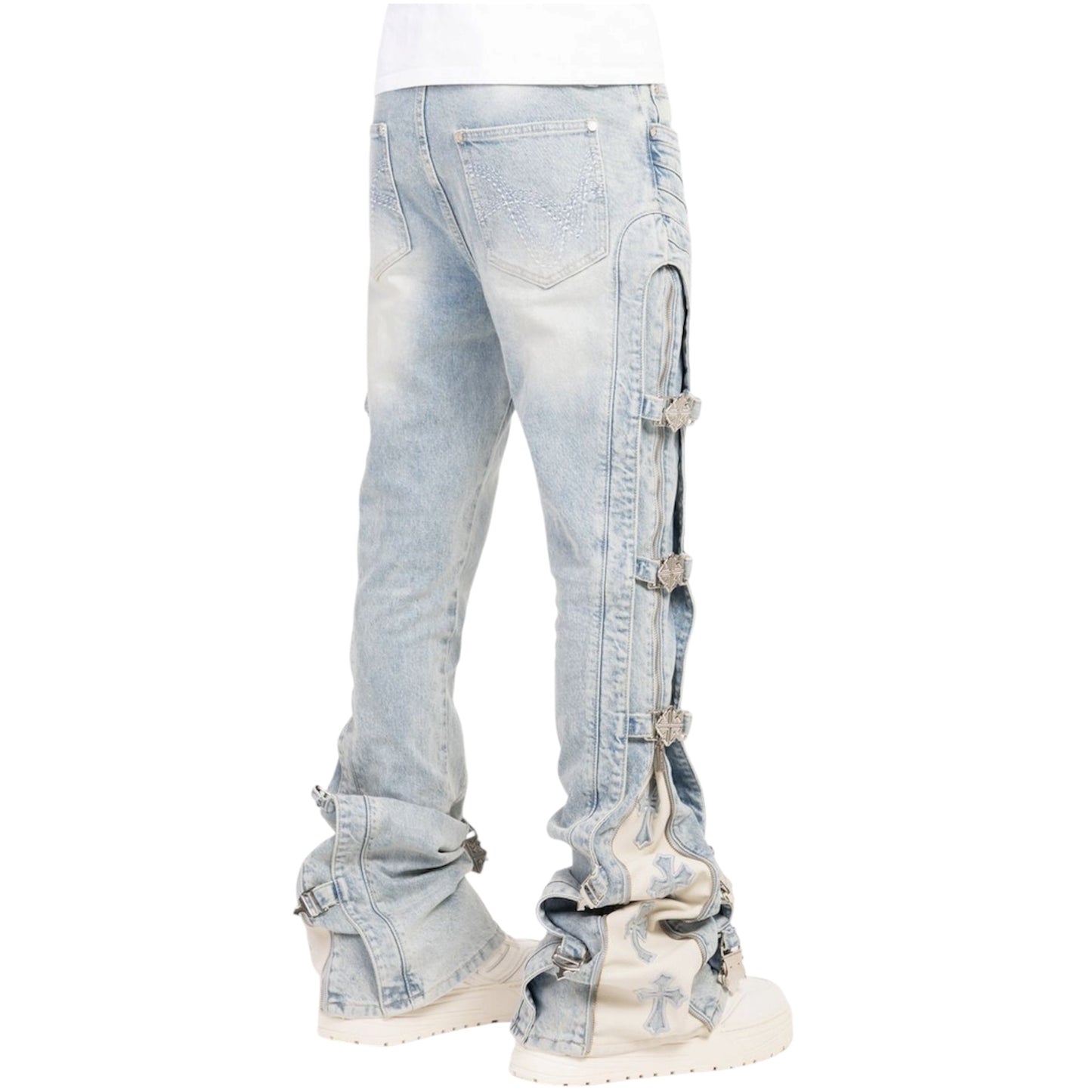 Denim GP Aqua Blue Cross Buckle