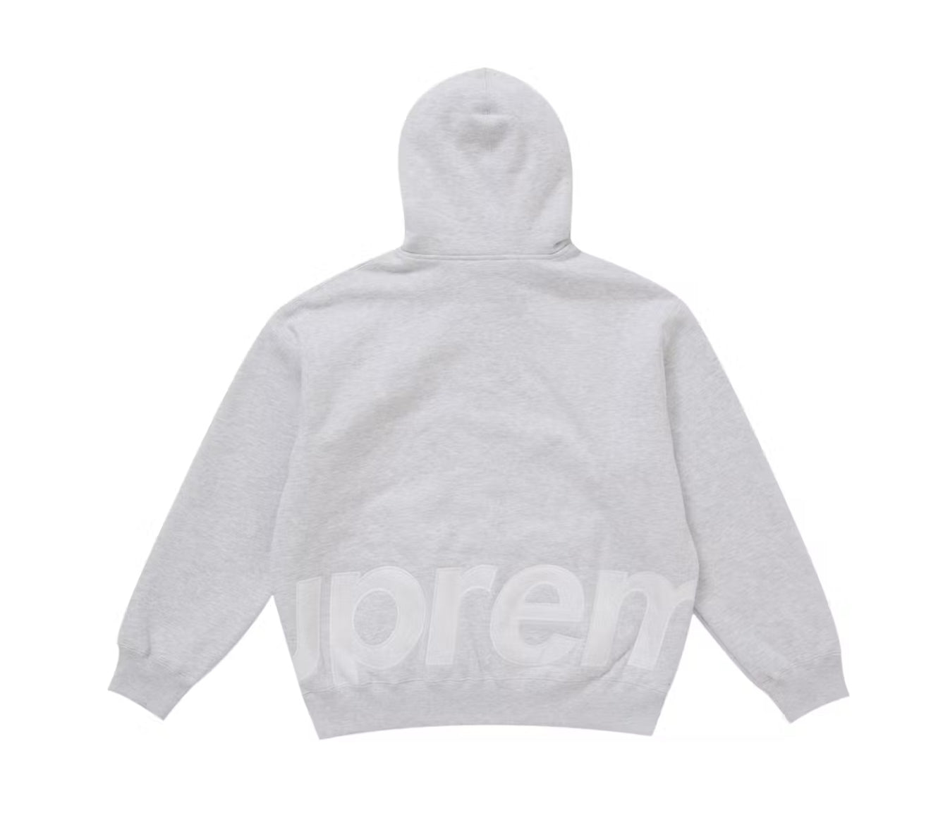 Big Logo Zip Up Hooded Sweatshirt "Grey" Supreme