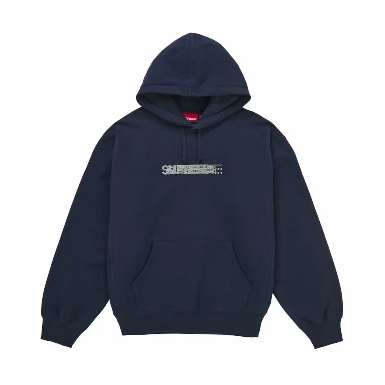 Supreme Swarovski Motion Logo Hooded Navy