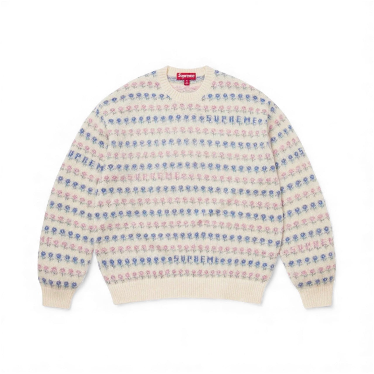Supreme Flowers Metallic Sweater Ivory