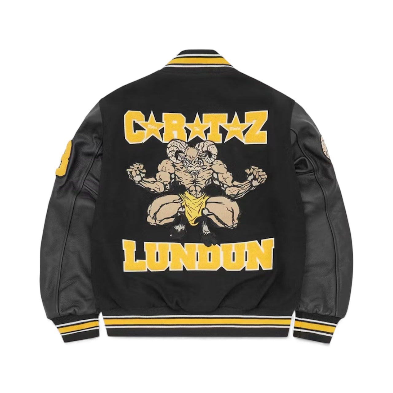 Corteiz CRTZ Goat Varsity Jacket Black