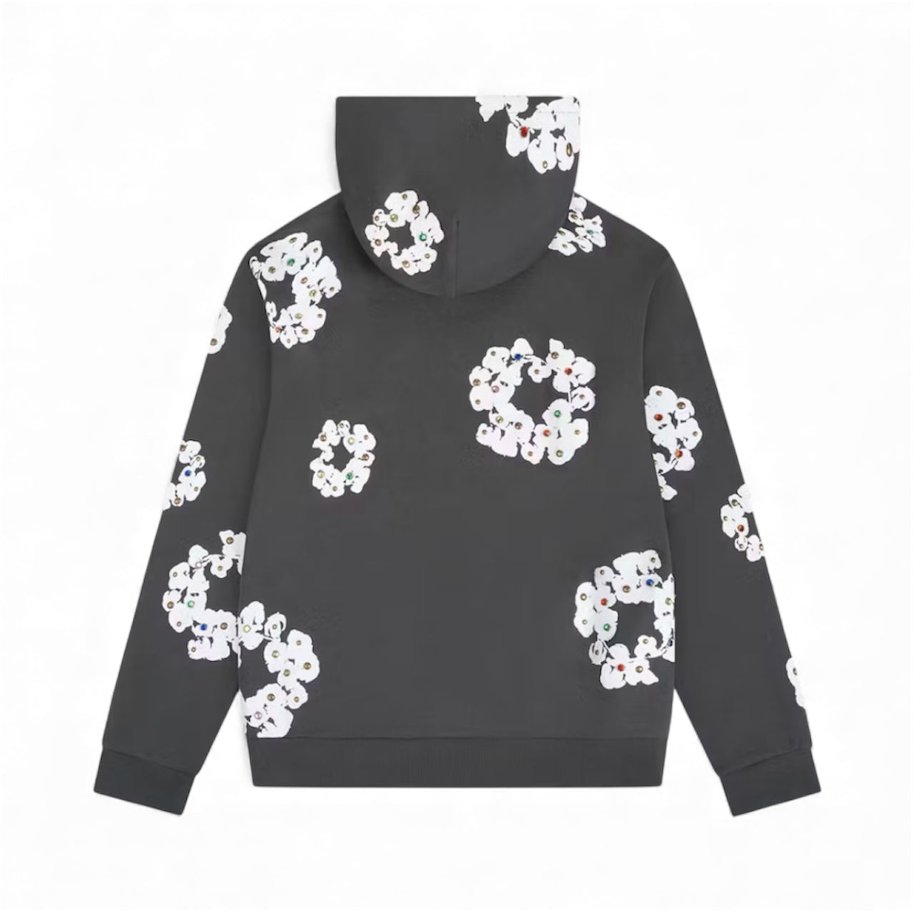 Próximamente - Denim Tears Rhinestone Cotton Wreath Zip Hoodie Vintage Black