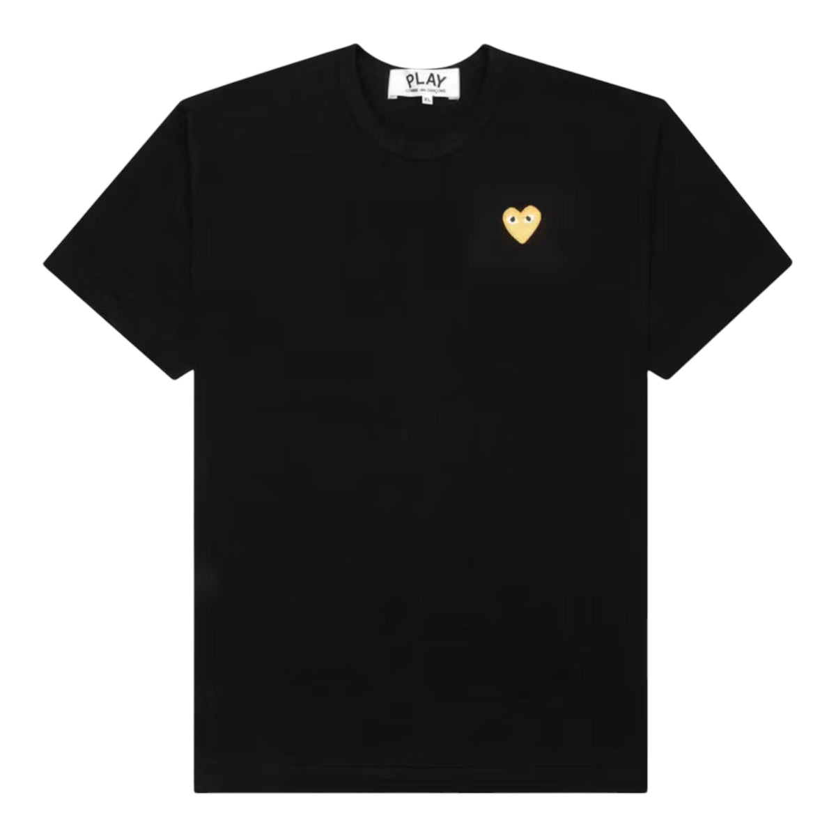 Comme Des Garçons Play Gold Heart T-Shirt Black
