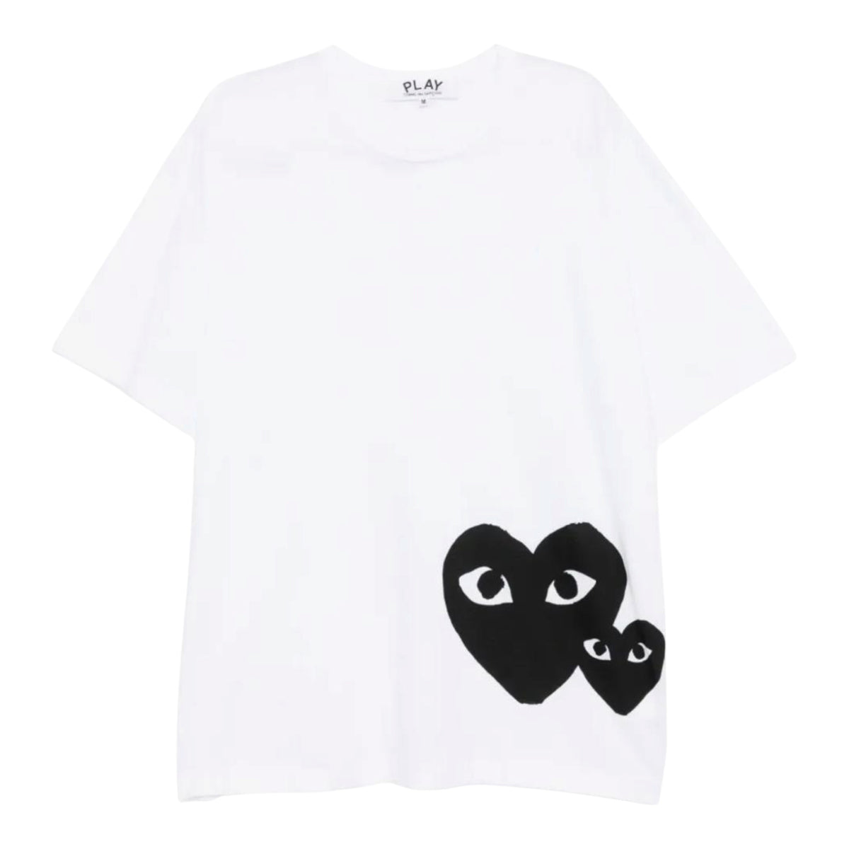 Comme Des Garçons Play Printed Heart Oversize T-Shirt White