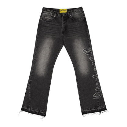 Denim Flared Godspeed OG Logo Grey Wash