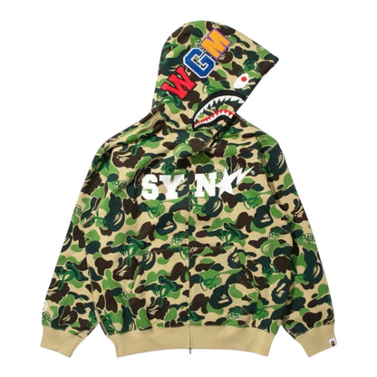 Zip Hoodie Bape x Spotify x Central Cee Camo Shark Full Green