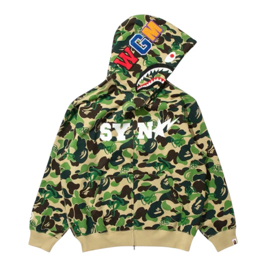 Zip Hoodie Bape x Spotify x Central Cee Camo Shark Full Green