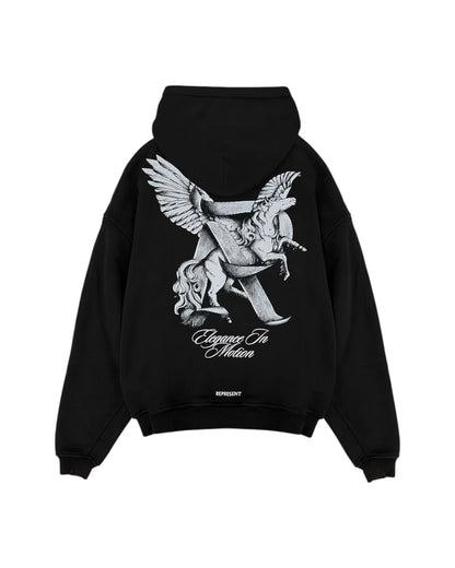 Represent Elegance In Motion Hoodie - Jet Black