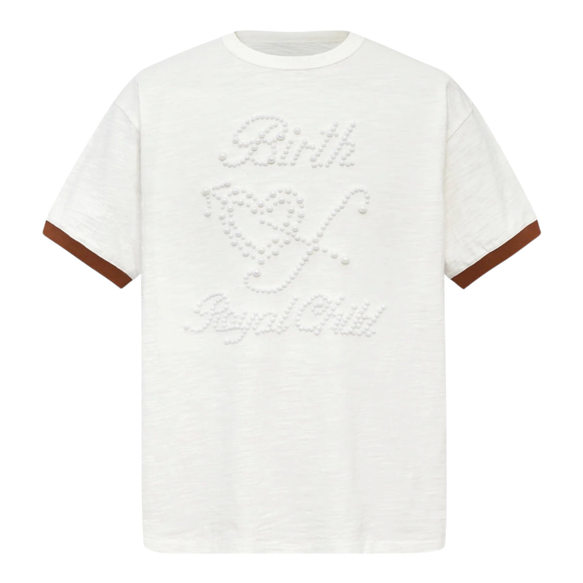 Birth Of Royal T-Shirt Pearl Patchwork White