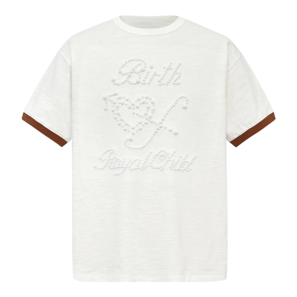 Birth Of Royal T-Shirt Pearl Patchwork White