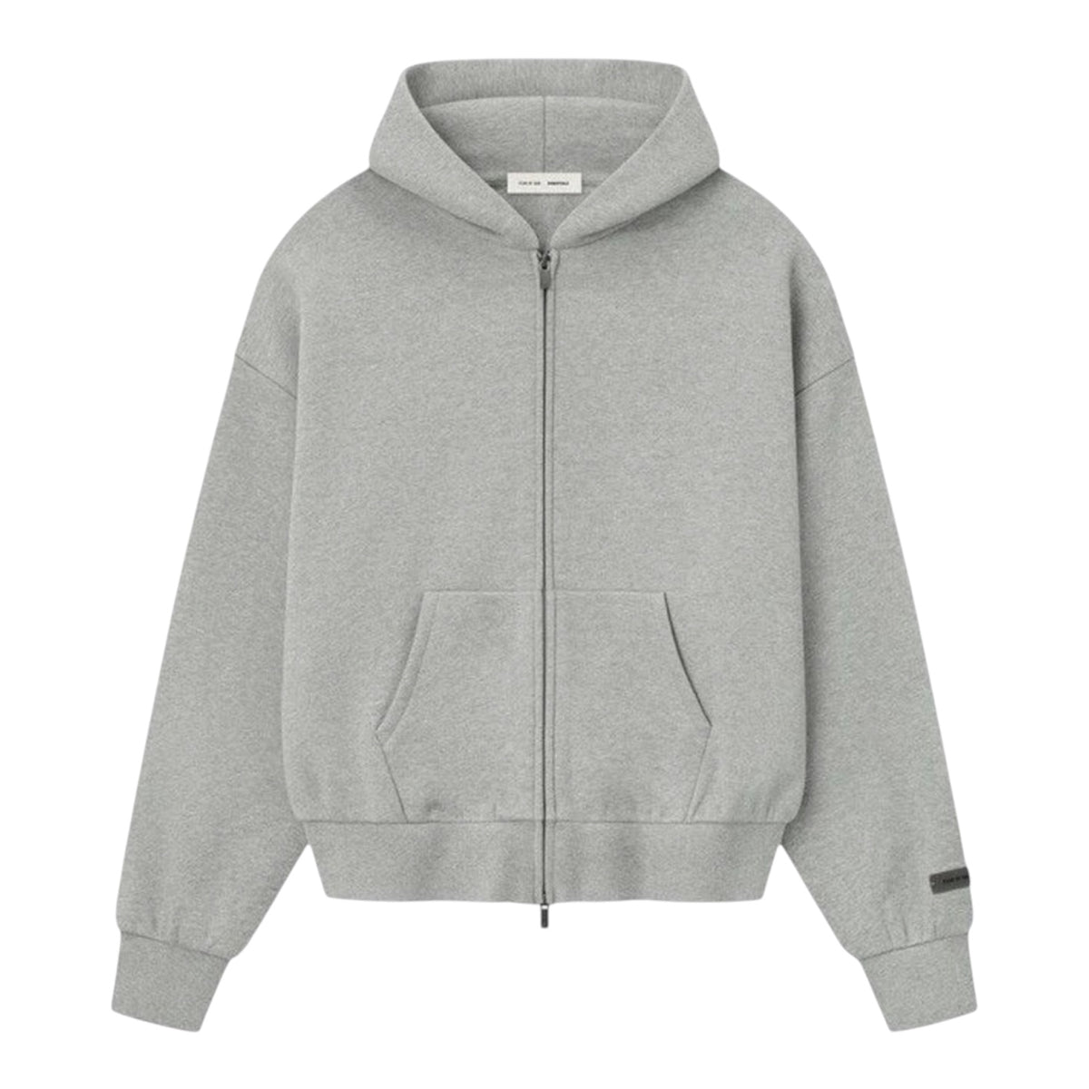 Fear Of God Essentials Hoodie Zip Up Classic Fleece Concrete Heather