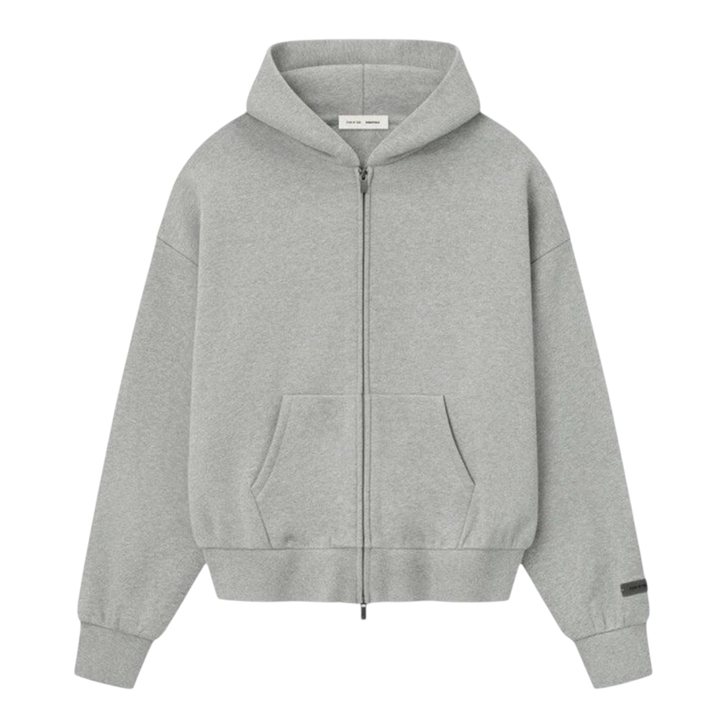 Fear Of God Essentials Hoodie Zip Up Classic Fleece Concrete Heather