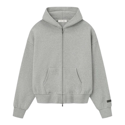 Fear Of God Essentials Hoodie Zip Up Classic Fleece Concrete Heather