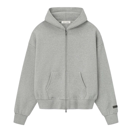 Fear Of God Essentials Hoodie Zip Up Classic Fleece Concrete Heather