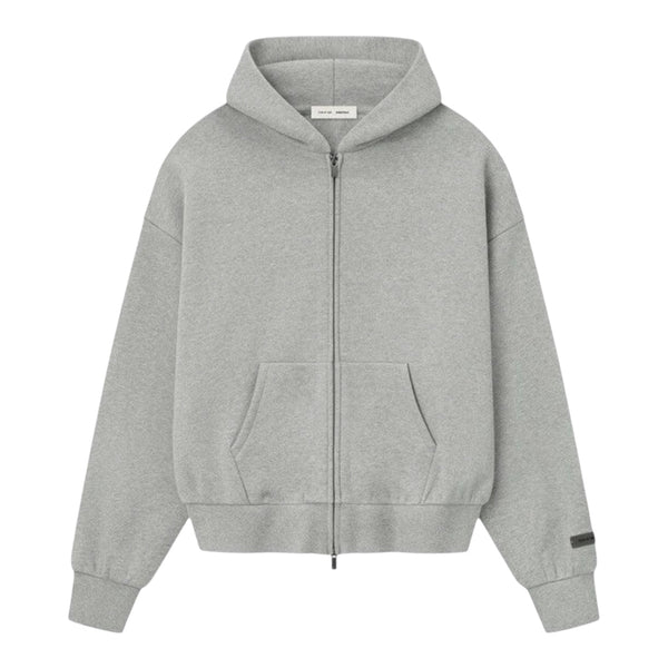 Fear Of God Essentials Hoodie Zip Up Classic Fleece Concrete Heather