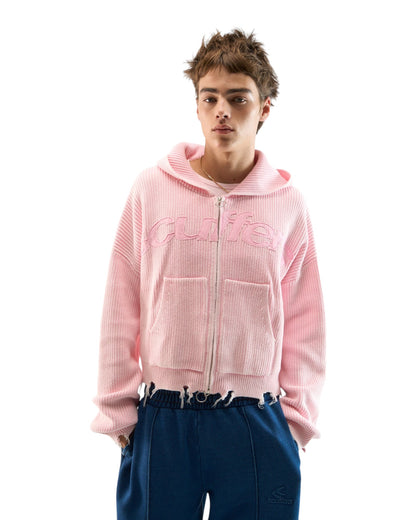Scuffers New Light Pink Buzz Knit Zipper