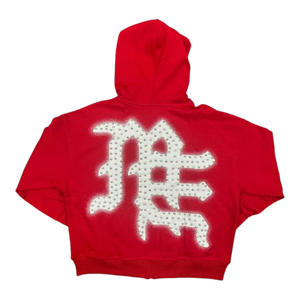 Hoodie Zip Up Mixed Emotion Red End Rhinestone — 2