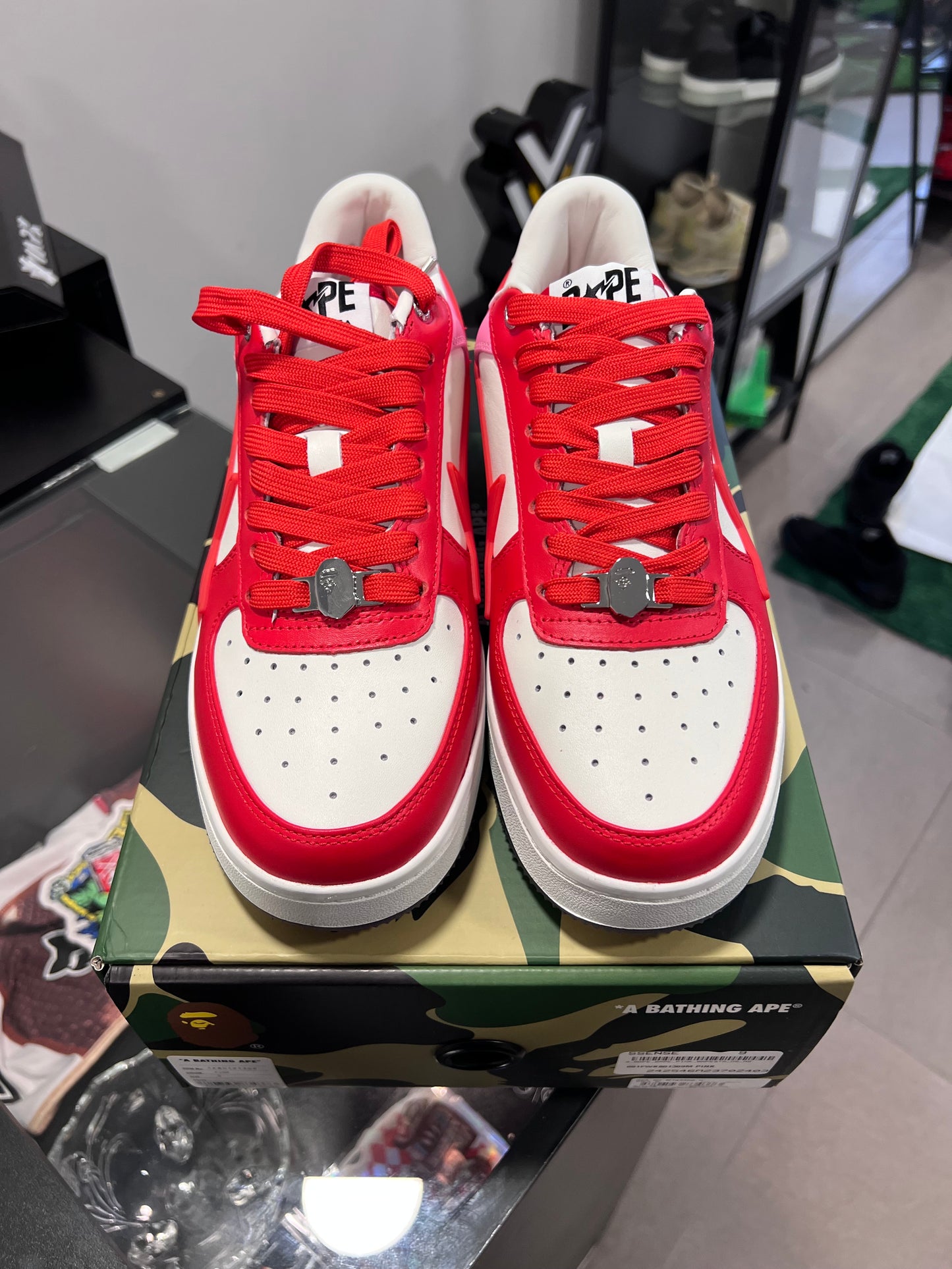 A Bathing Ape Bape Sta OS White Pink Red