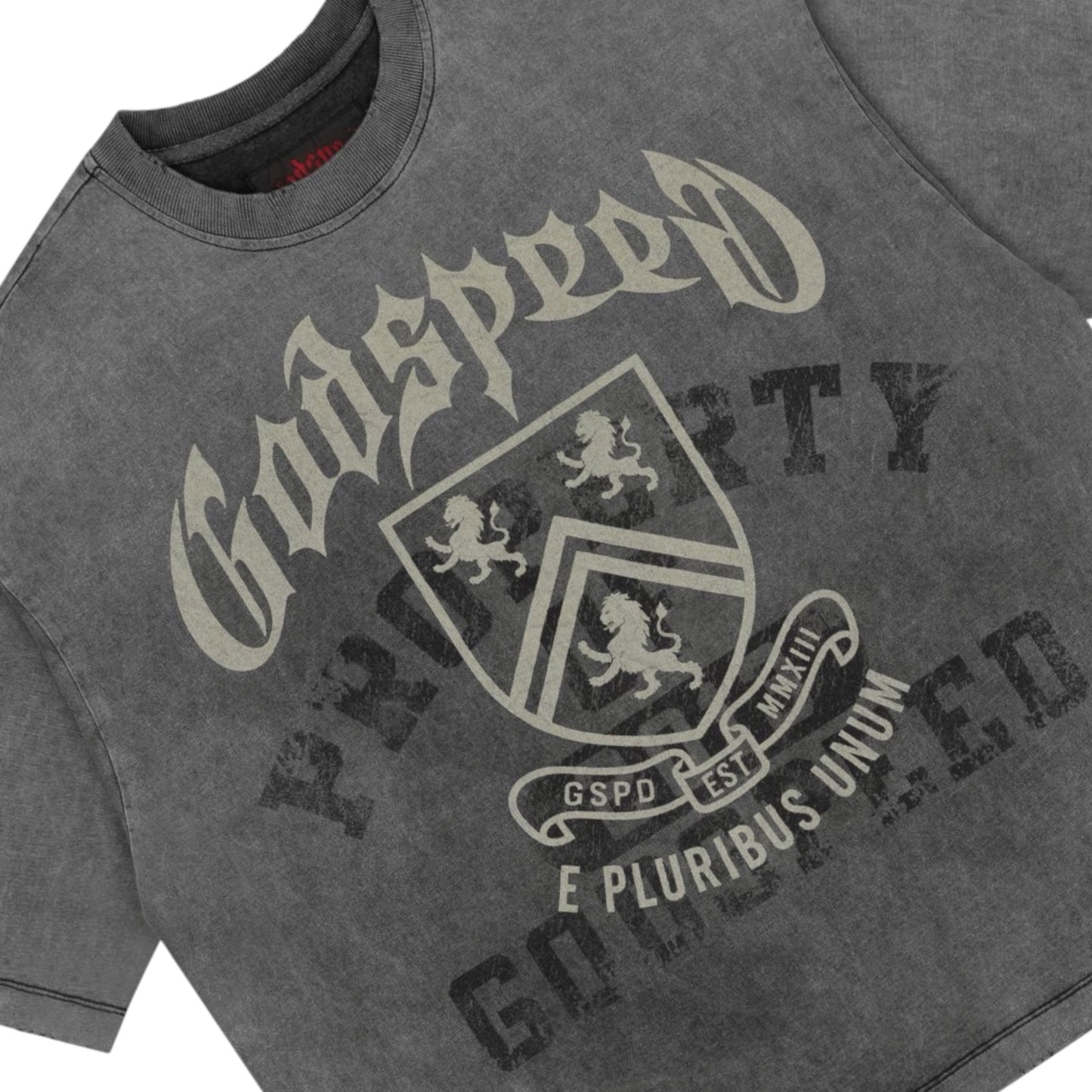 T-Shirt Godspeed Collegiate Grey Wash