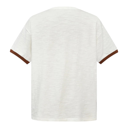 Birth Of Royal T-Shirt Pearl Patchwork White