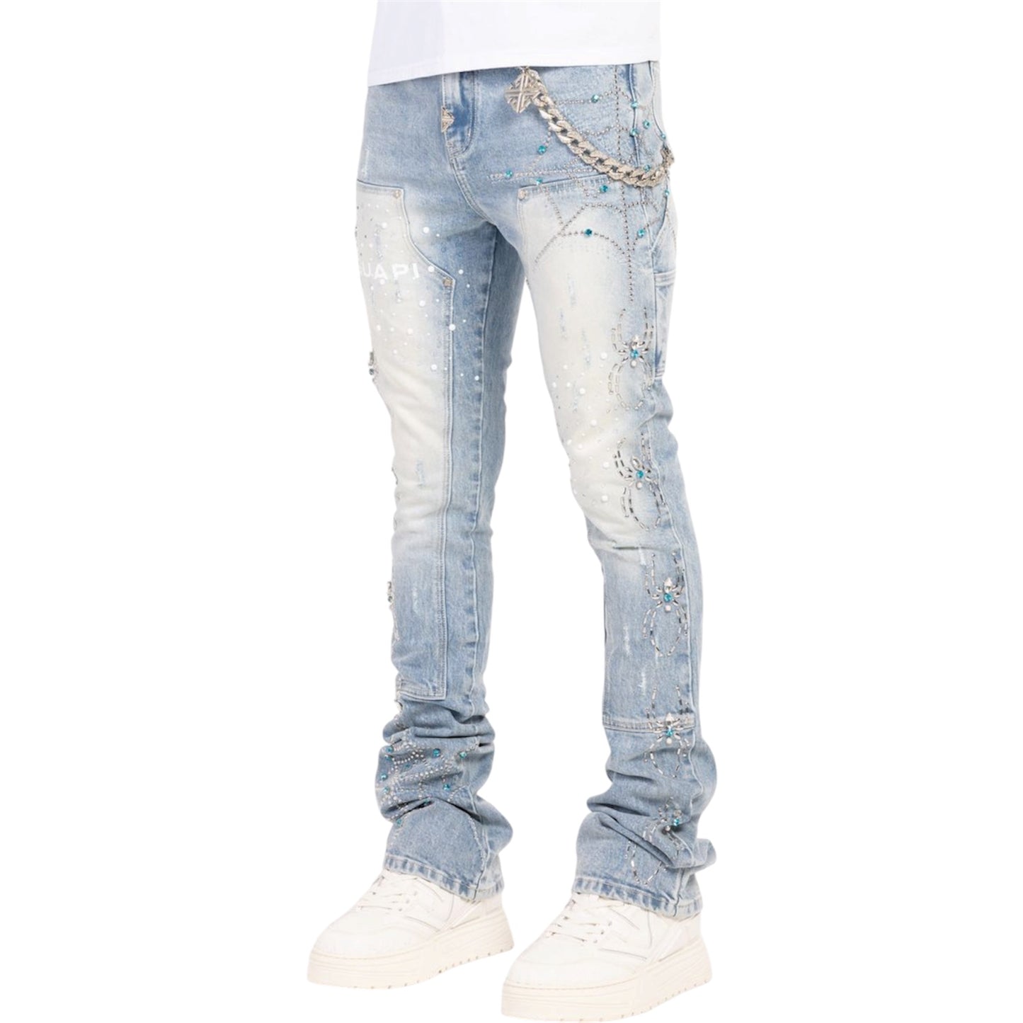 Denim Guapi Aqua Blue Spider