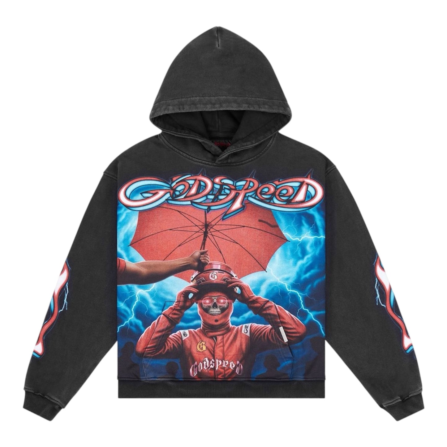 Hoodie Godspeed Supreme Reign Black Wash