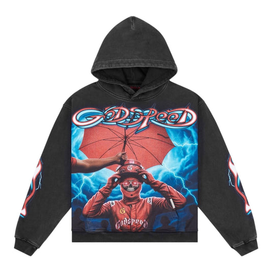 Hoodie Godspeed Supreme Reign Black Wash
