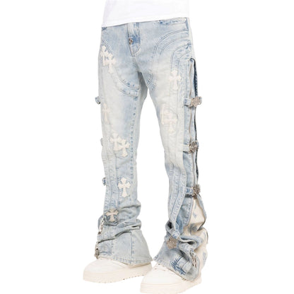 Denim GP Aqua Blue Cross Buckle