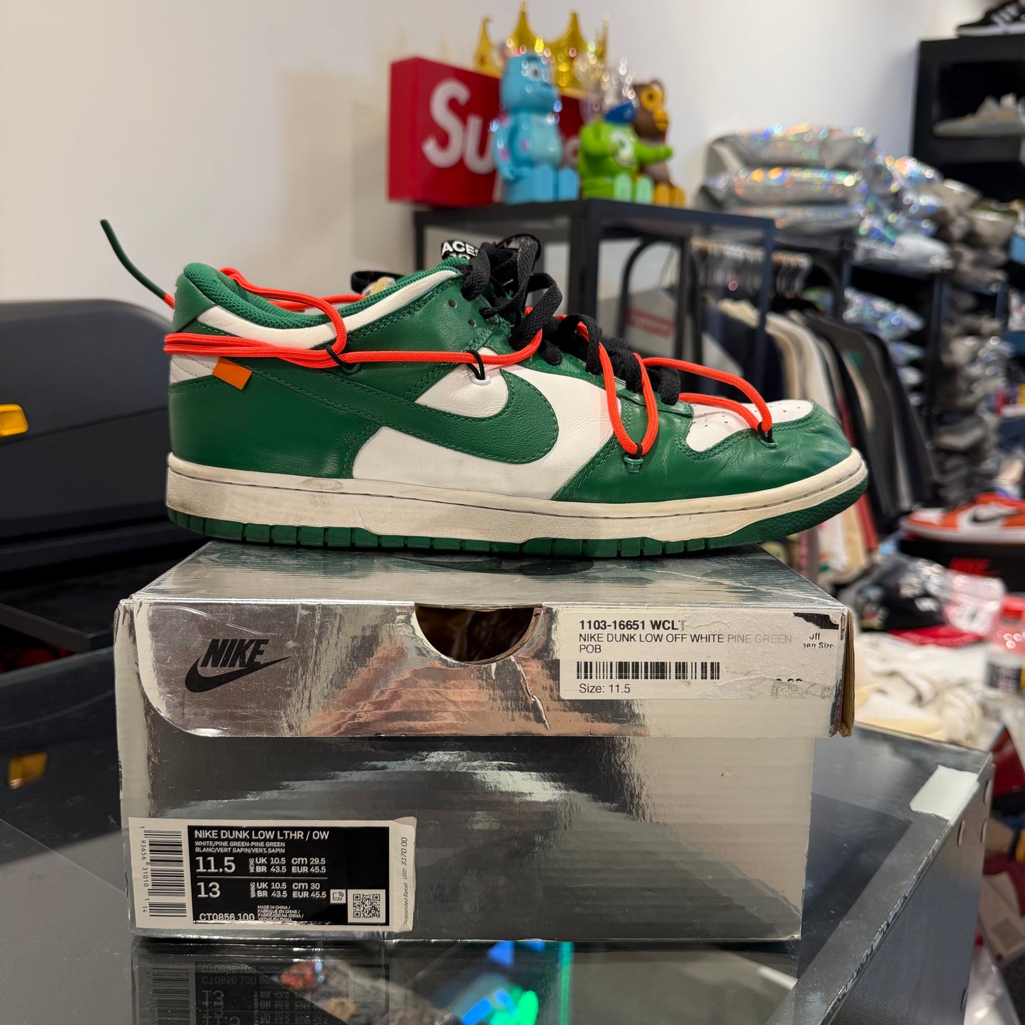 Nike Dunk Low Off-White Pine Green (USADA)
