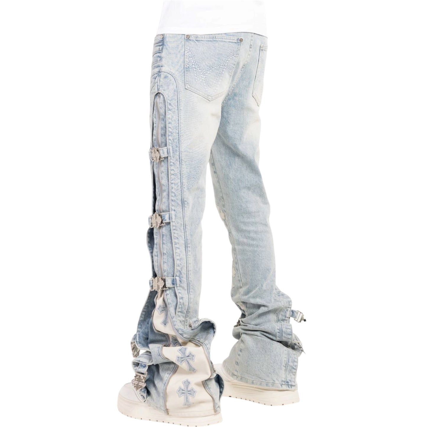 Denim GP Aqua Blue Cross Buckle