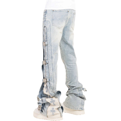 Denim GP Aqua Blue Cross Buckle