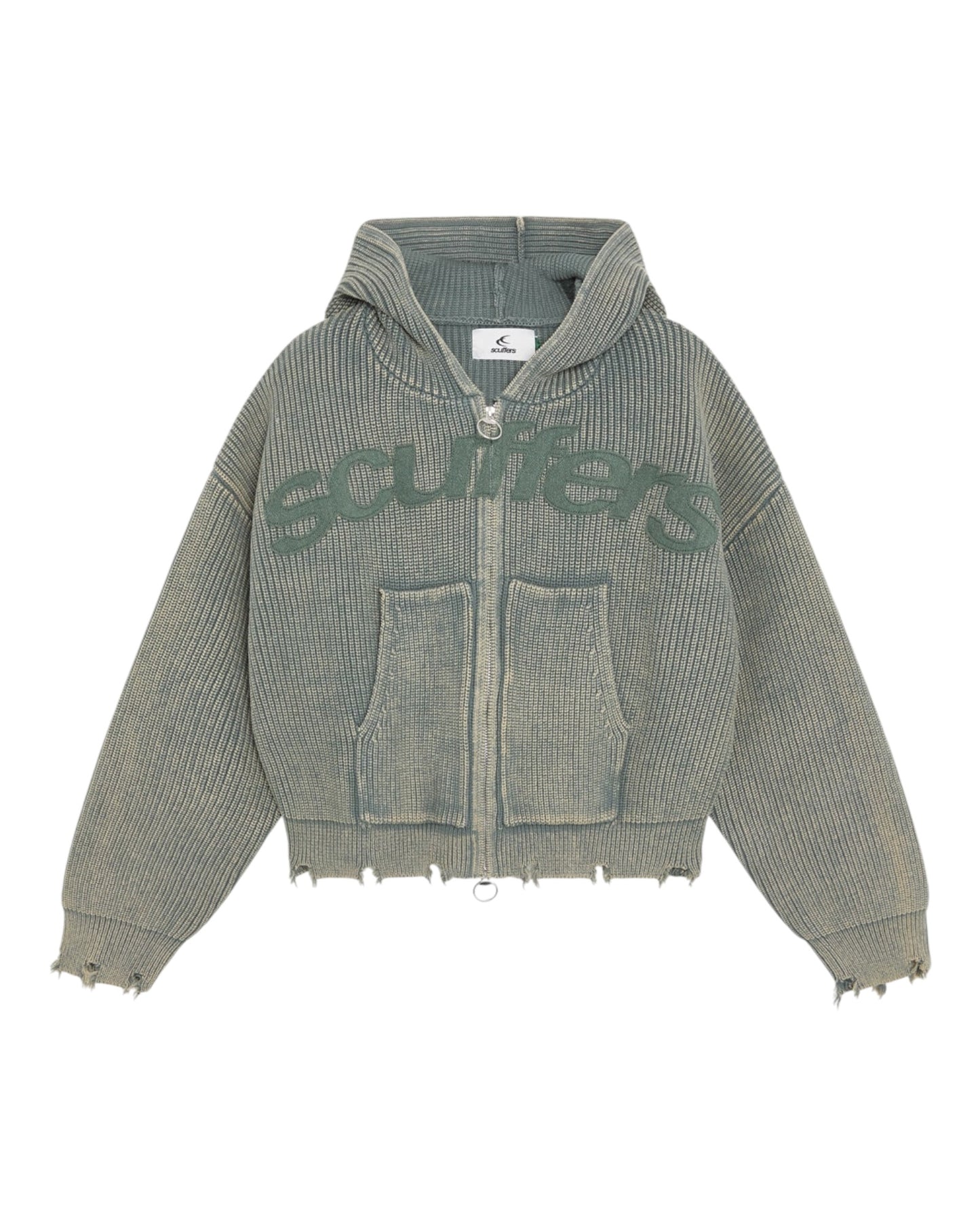Scuffers Buzz Dusty Green Knit Zipper