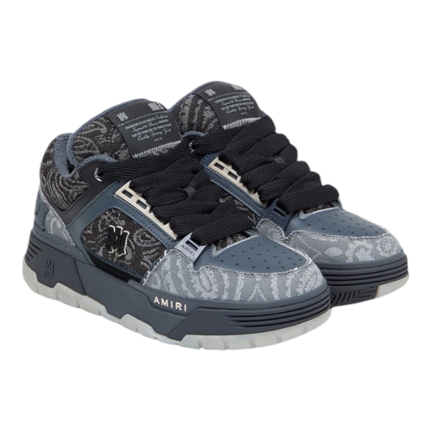 AMIRI Blue Bandana Jacquard MA-1 Sneakers
